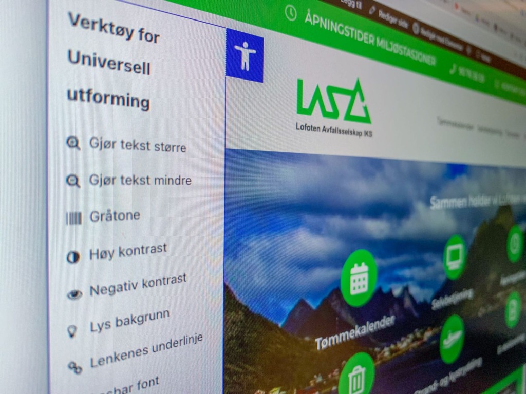 Illustrasjon, utsnitt av webside